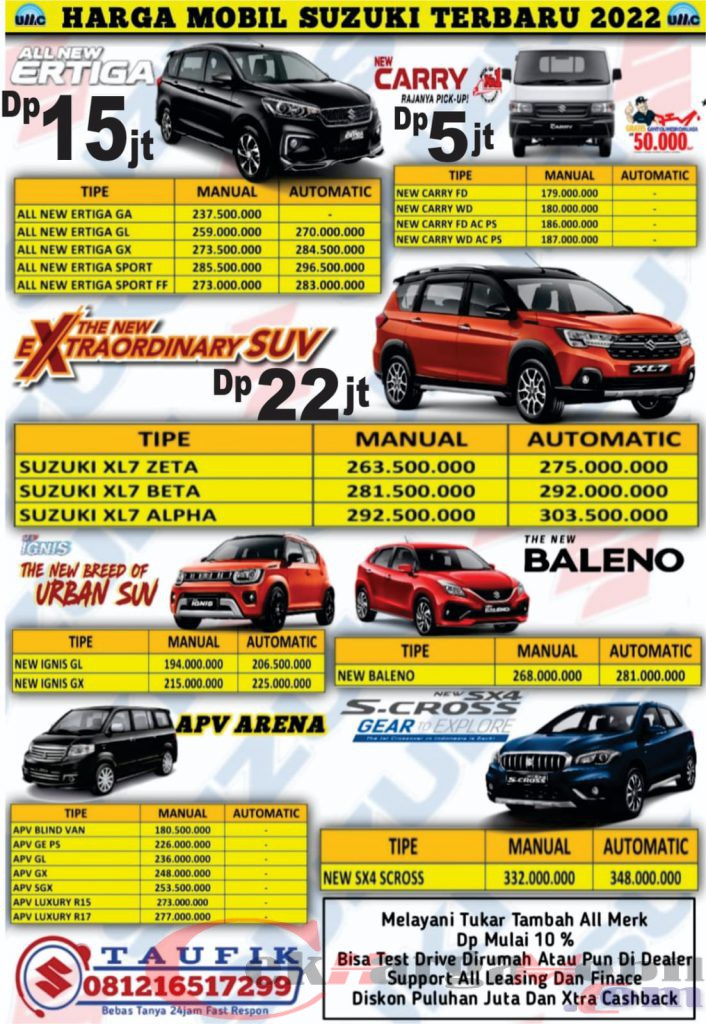 Daftar harga Suzuki Surabaya